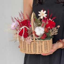 Blossom Bow (Red Preserved Rose)